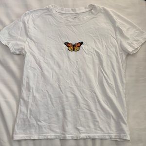 J. Galt white butterfly Tee